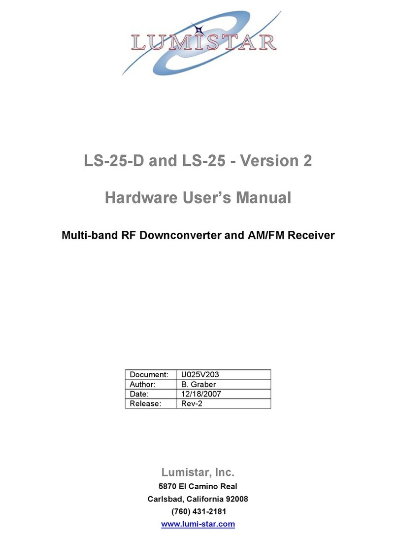 Lumistar LS-25-D Hardware user manual