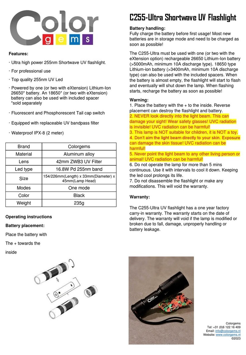 ColorGems C255 User manual