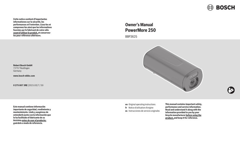 Bosch PowerMore 250 owner's manual