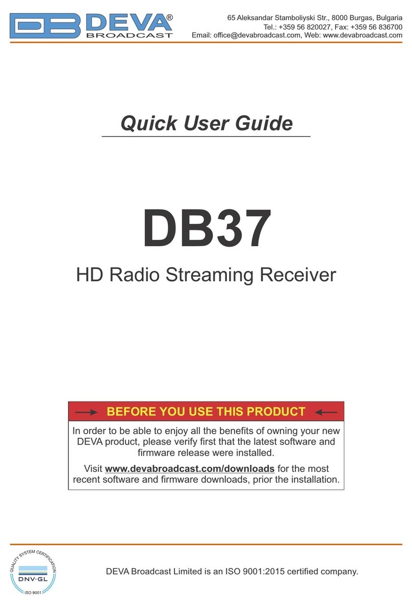 DEVA Broadcast DB37 Instruction manual
