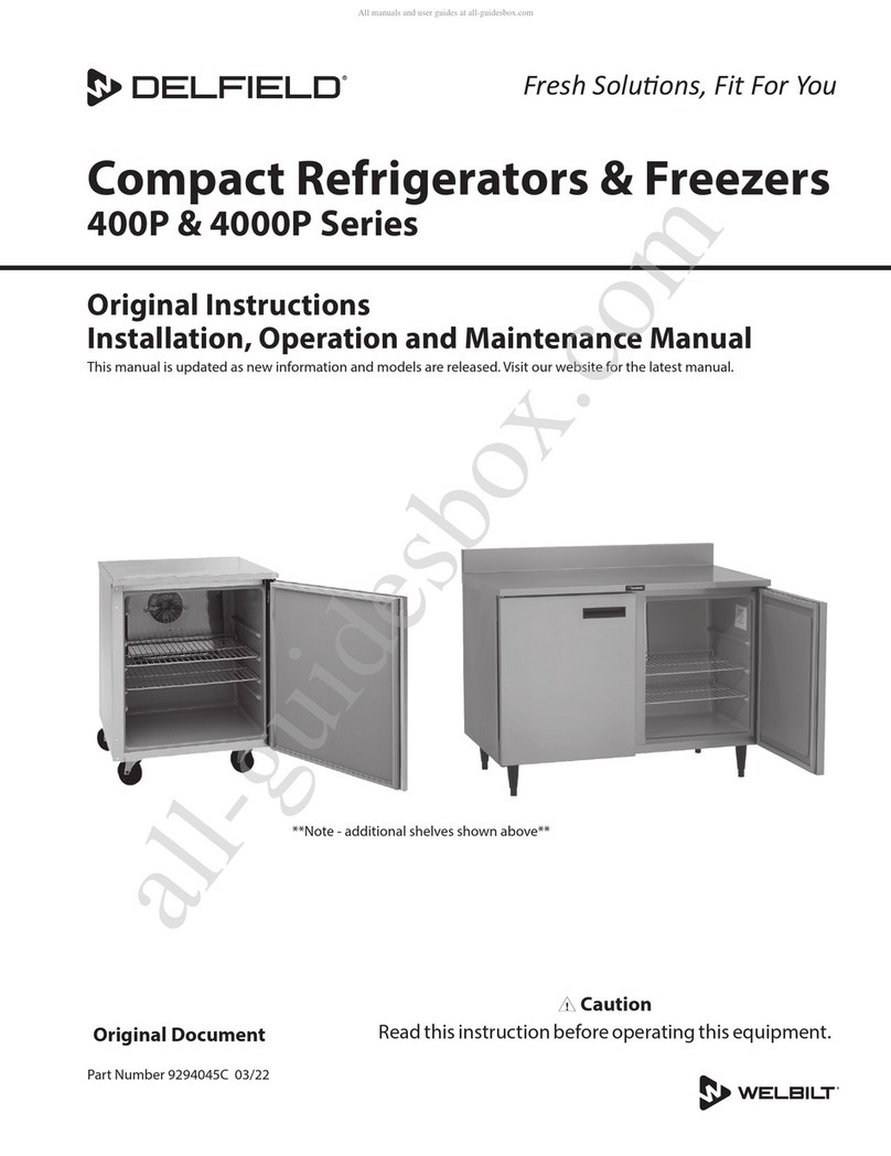 Delfield 400P Series Programming manual