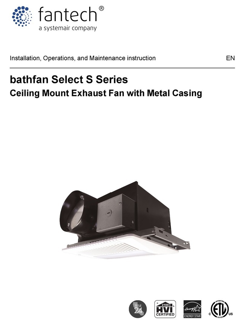 System air fantech bathfan Select S Series Manual