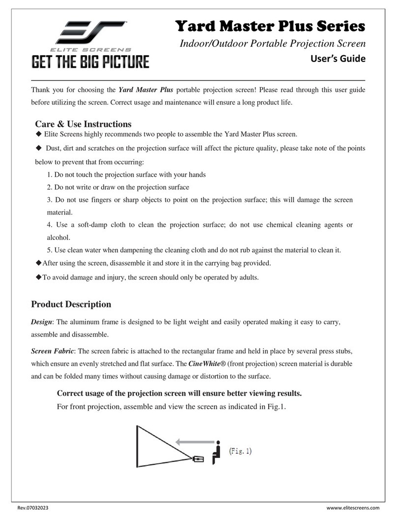 Elite Screens Yard Master Plus Series user guide