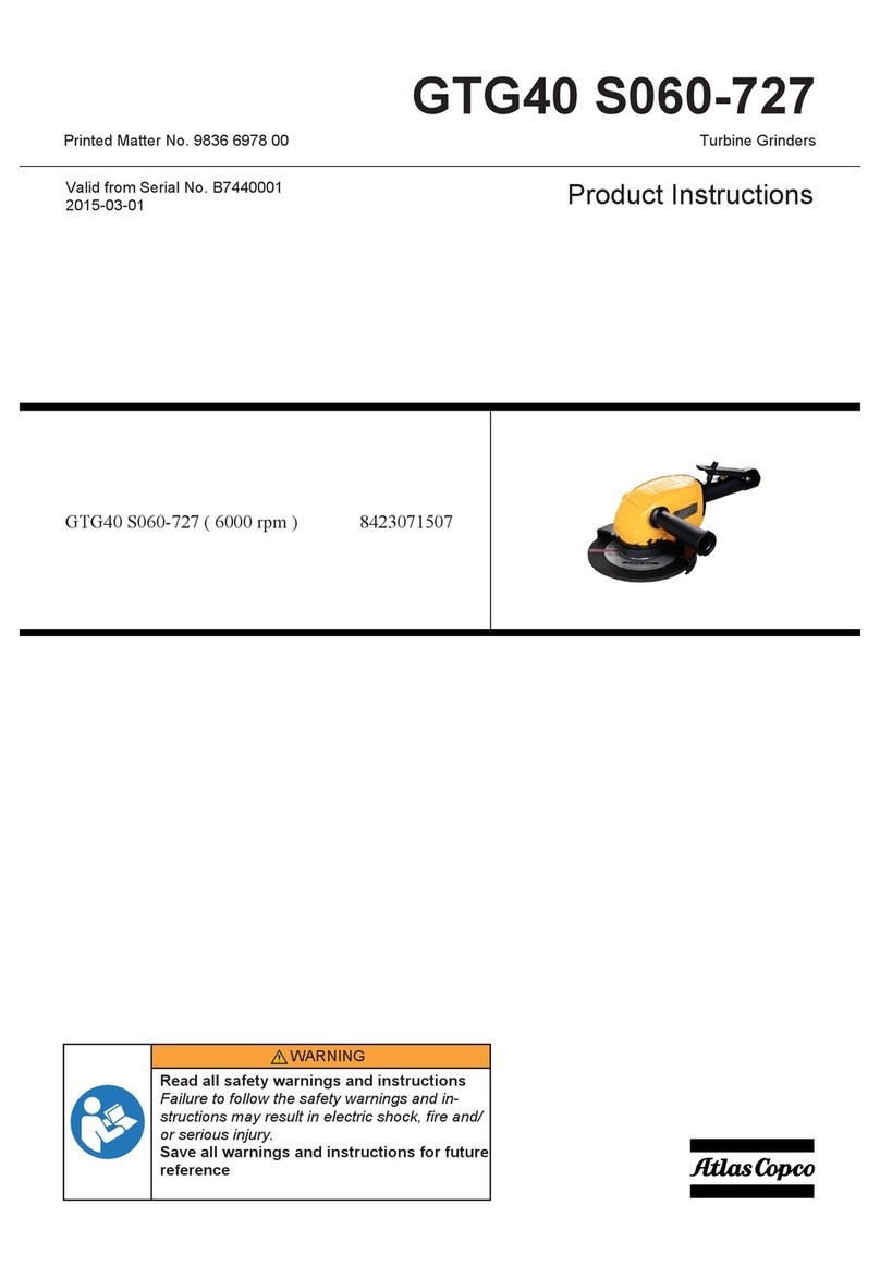 Atlas Copco GTG40 S060-727 Instruction sheet