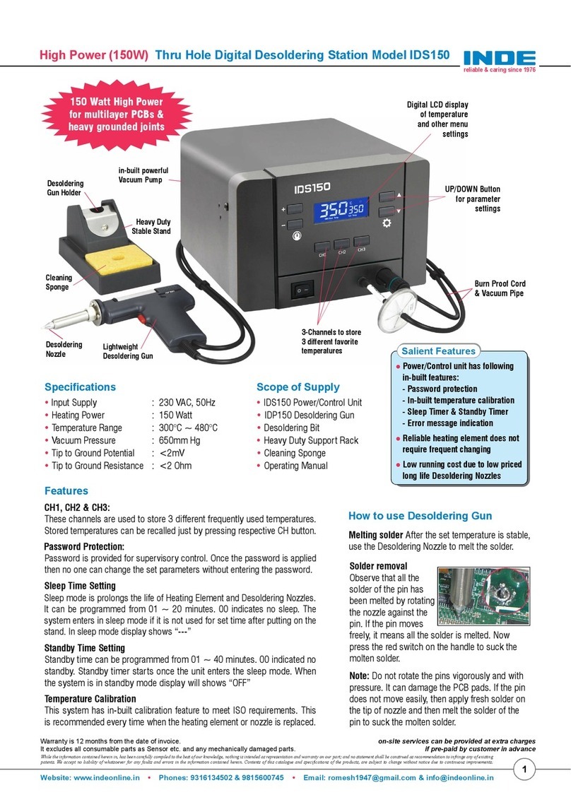 Indeco IDS150 quick start guide