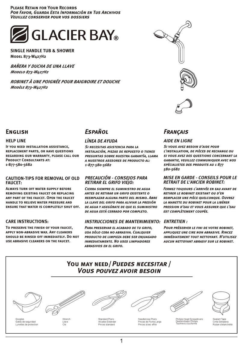 Glacier bay 873-W427H2 User manual Glacier bay 873-W427H2 User manual