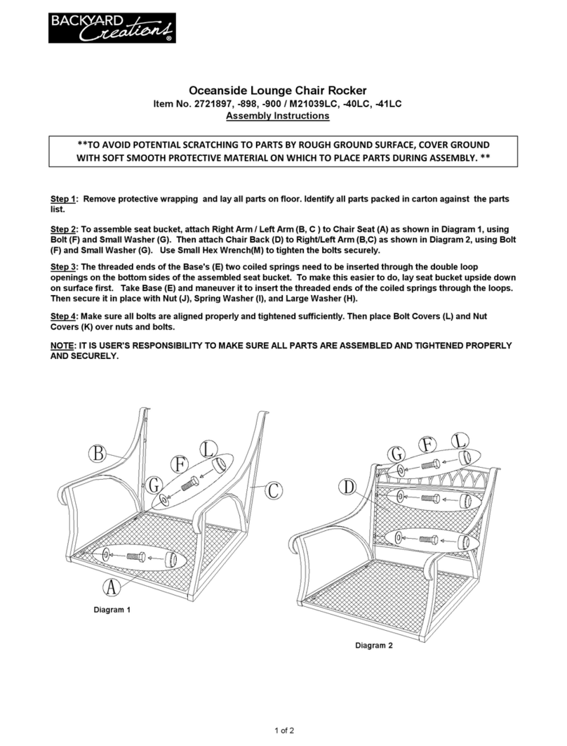 Backyard Creations 2721897 Assembly instructions