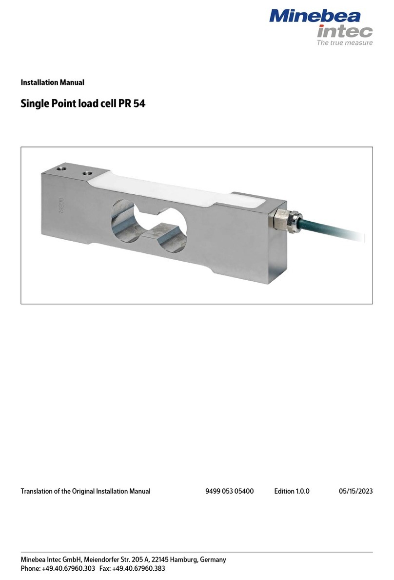 Minebea Intec PR 54 installation manual
