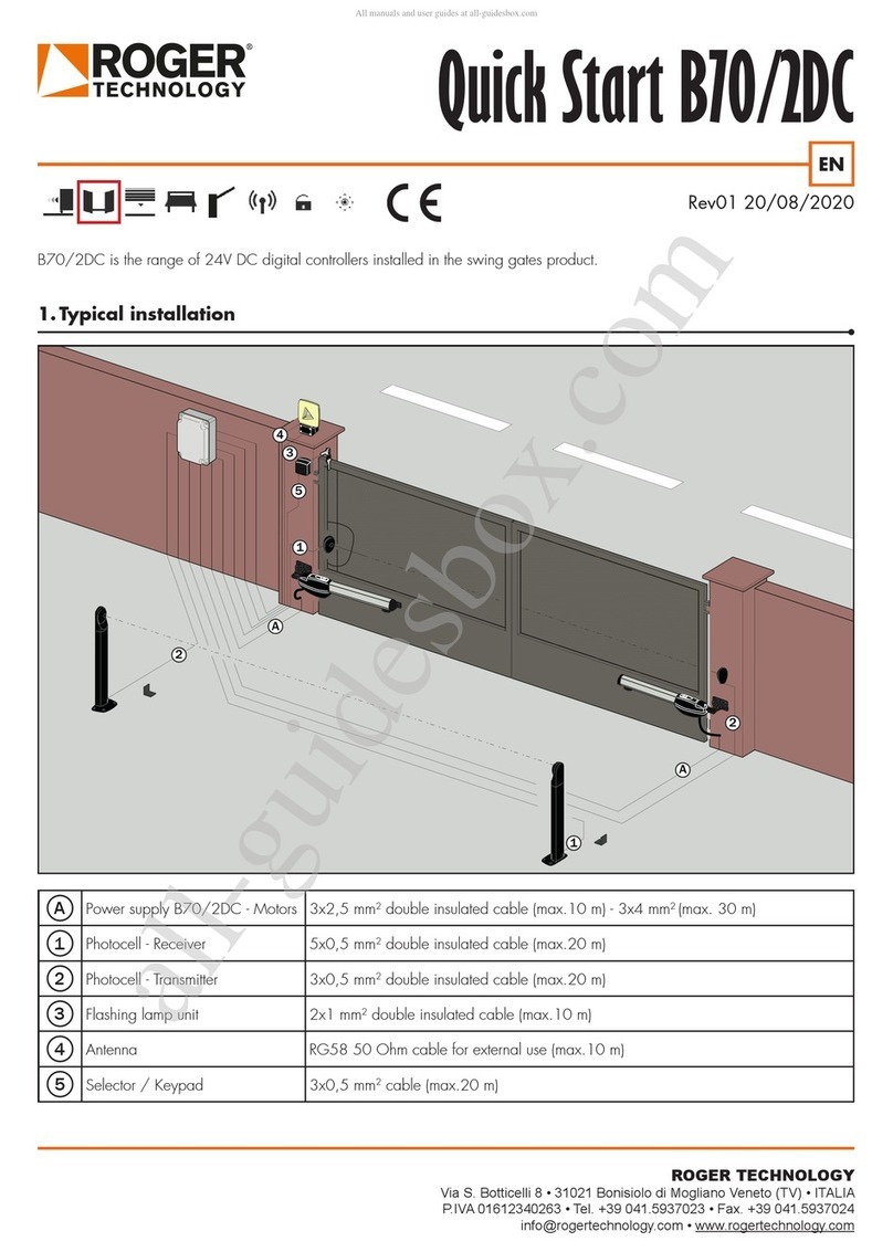 Roger Technology BRUSHLESS B70/2DC User manual
