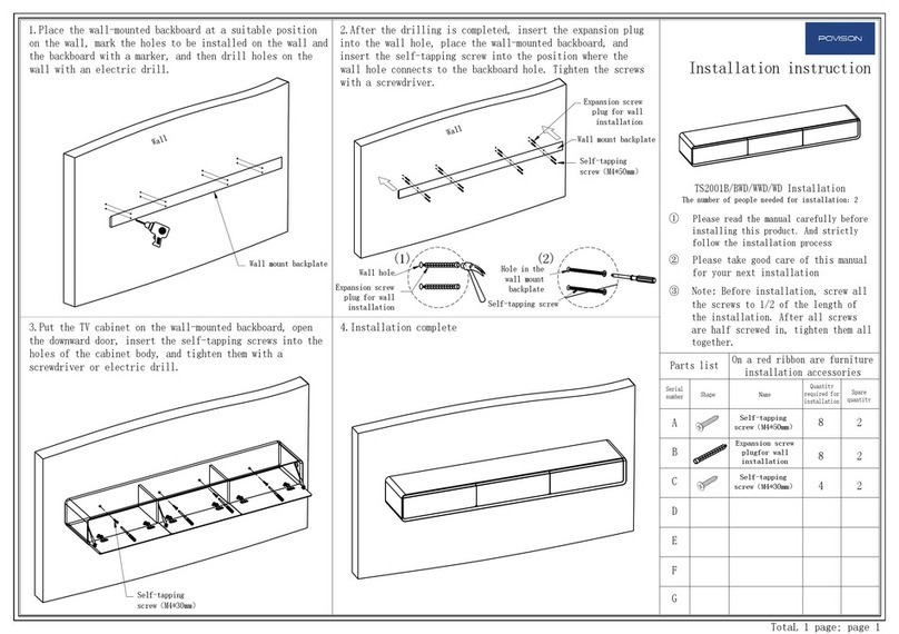 POVISON TS2001B installation instructions POVISON TS2001B installation instructions