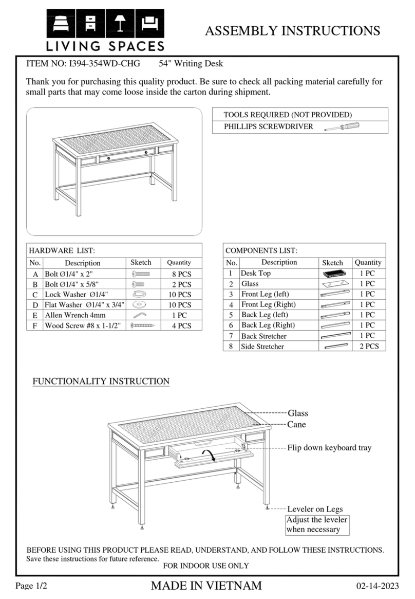 Living Spaces I394-354WD-CHG User manual Living Spaces I394-354WD-CHG User manual
