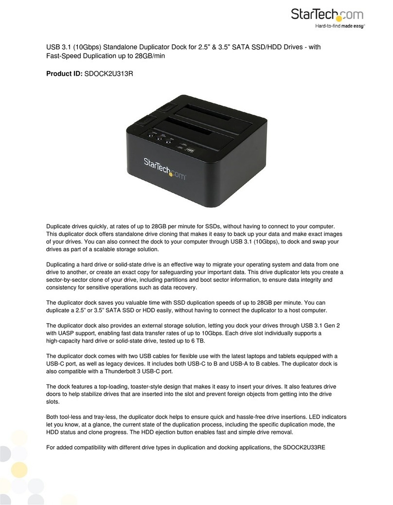 StarTech.com SDOCK2U313R User manual StarTech.com SDOCK2U313R User manual
