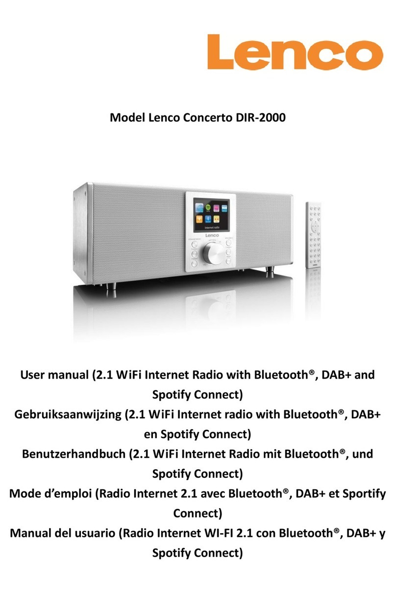 LENCO DIR-2000 user manual