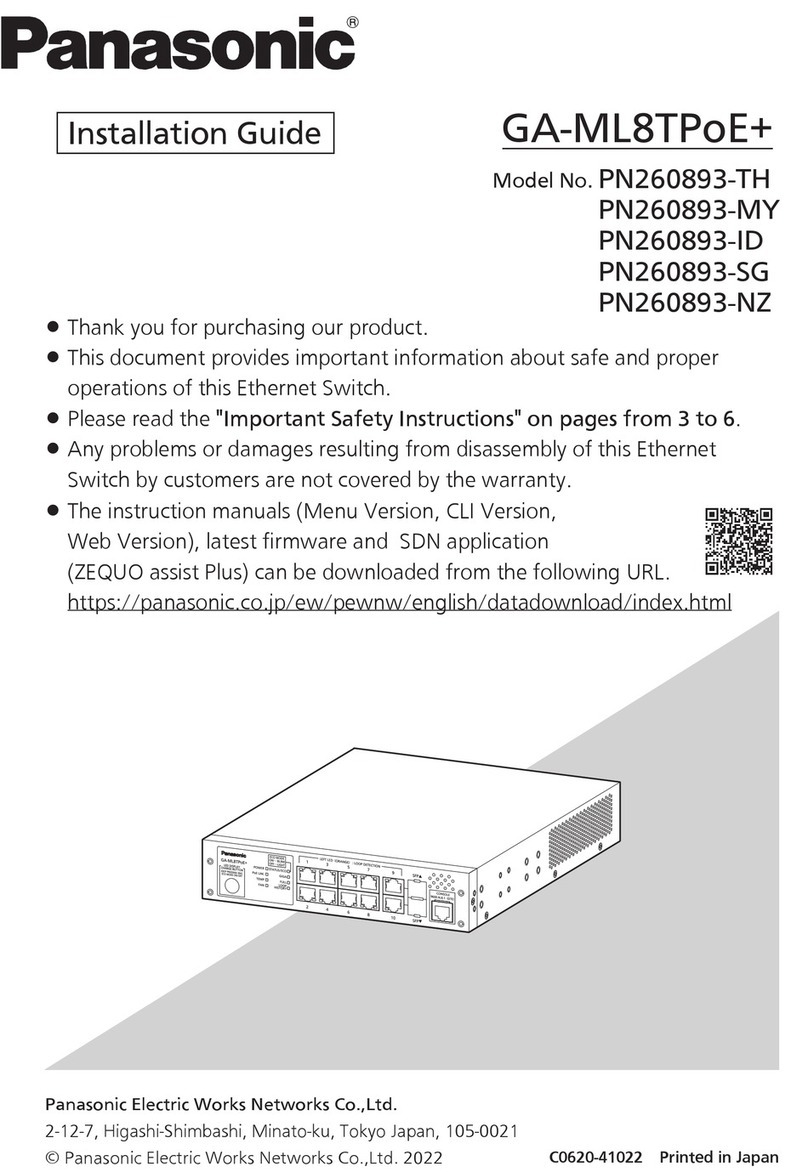 Panasonic GA-ML8TPoE+ User manual