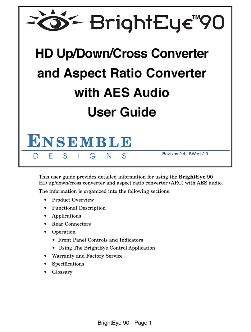 Ensemble Designs BrightEye 90 user guide