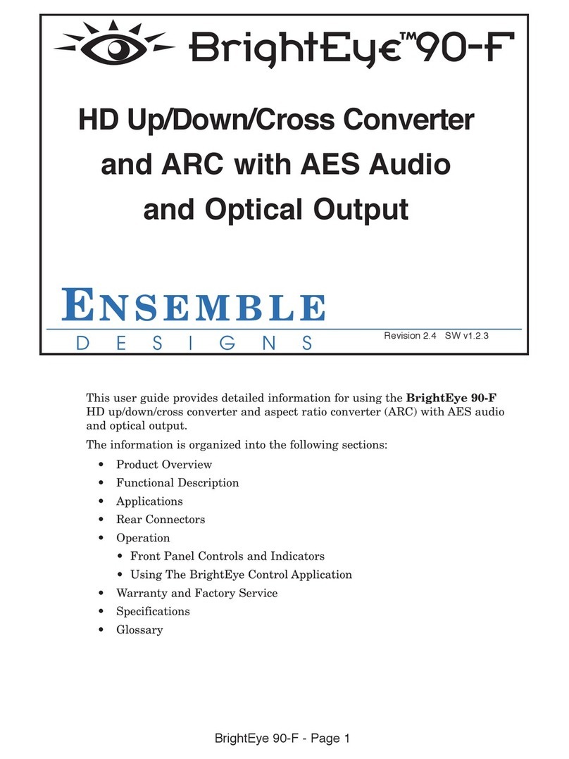 Ensemble Designs BrightEye 90-F User manual