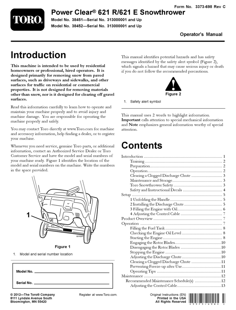 Toro Power Clear R/621 E User manual