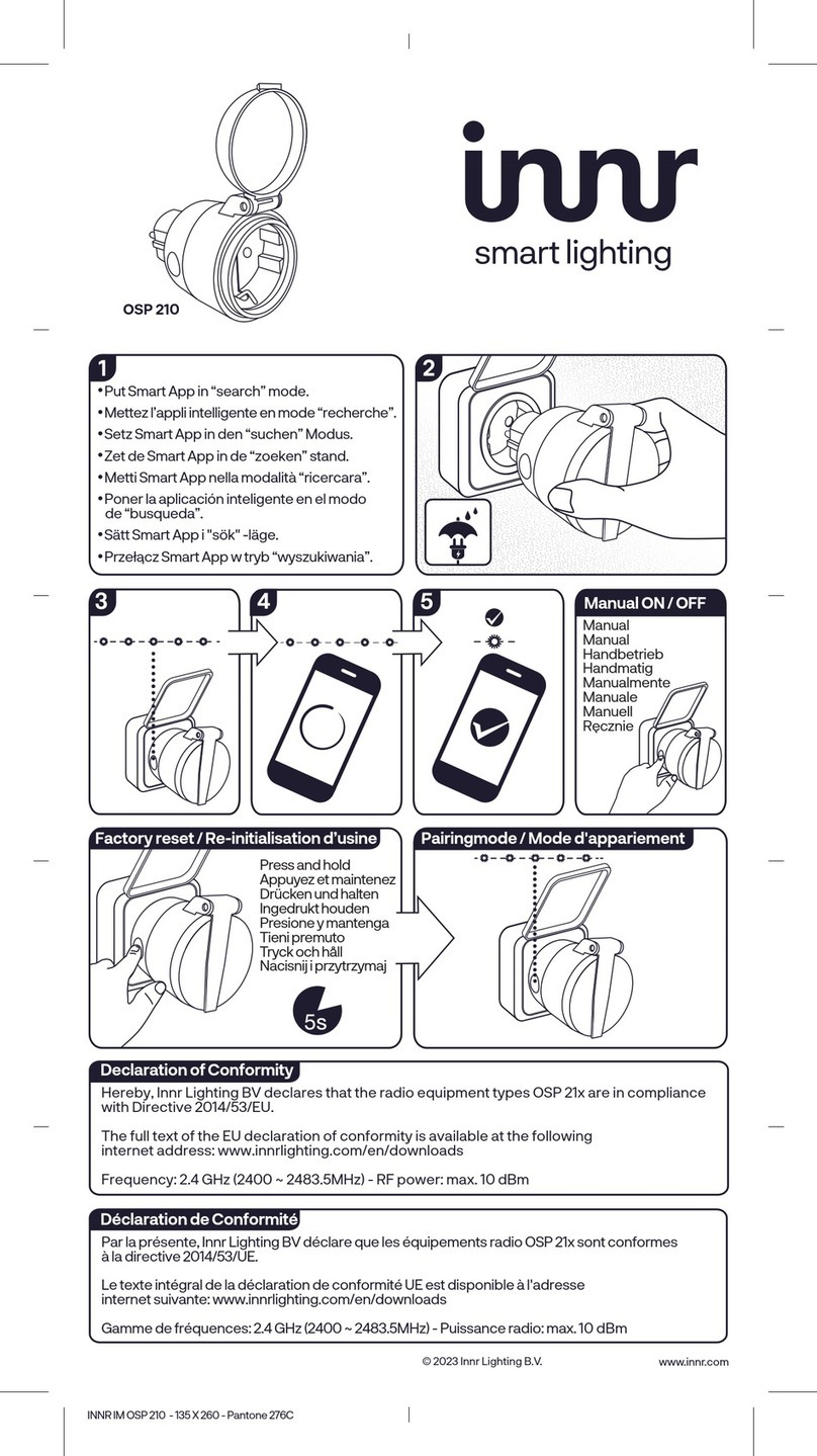 INNR OSP 210 User manual