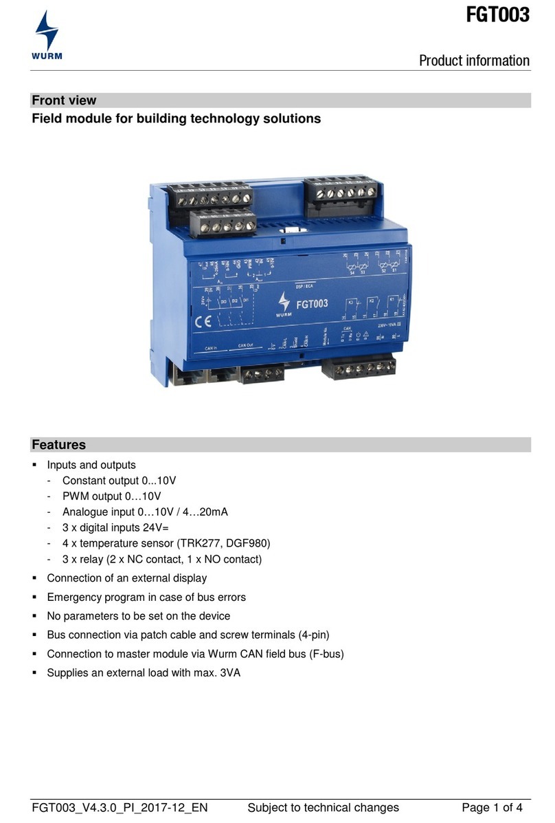 WURM FGT003 Product information