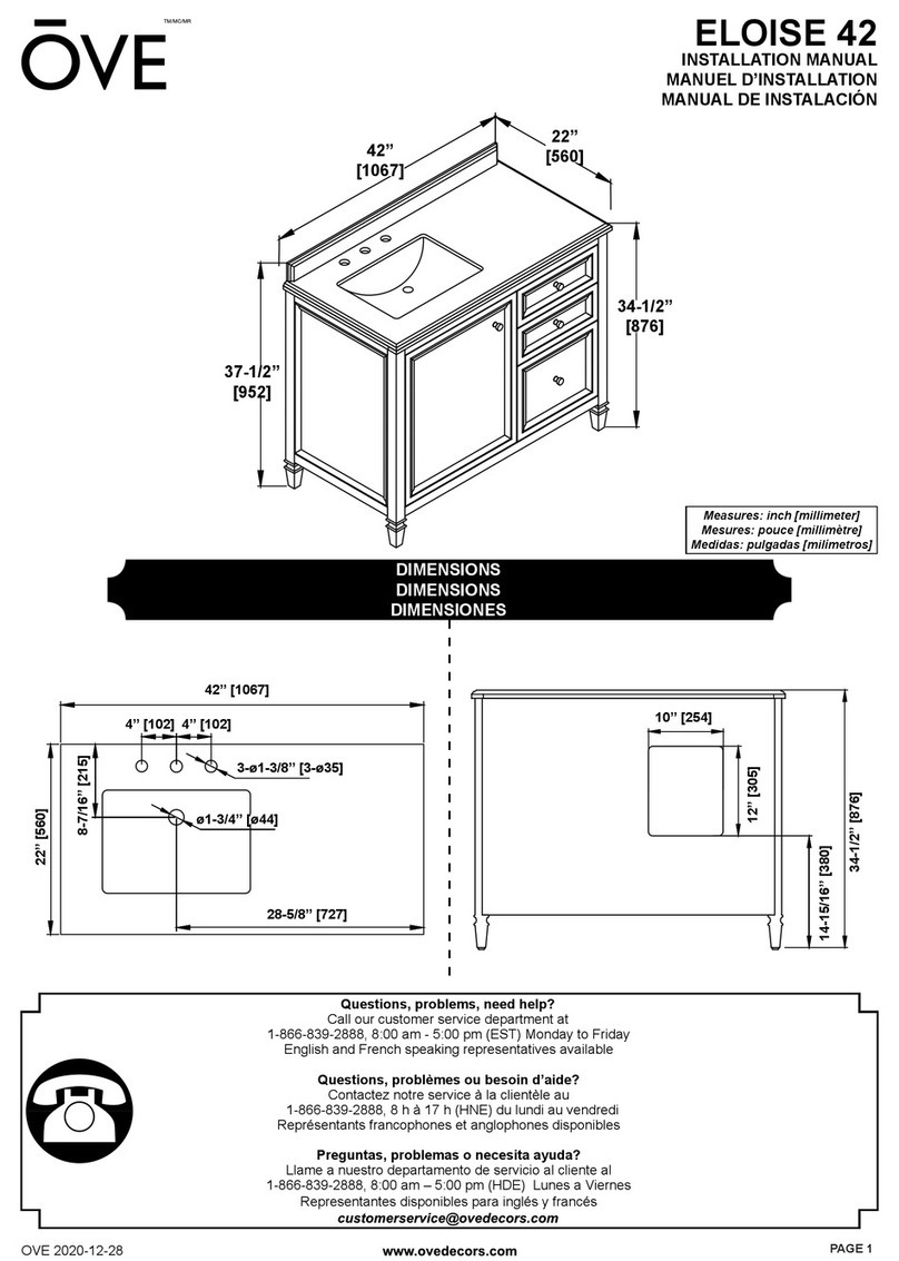 OVE ELOISE 42 installation manual