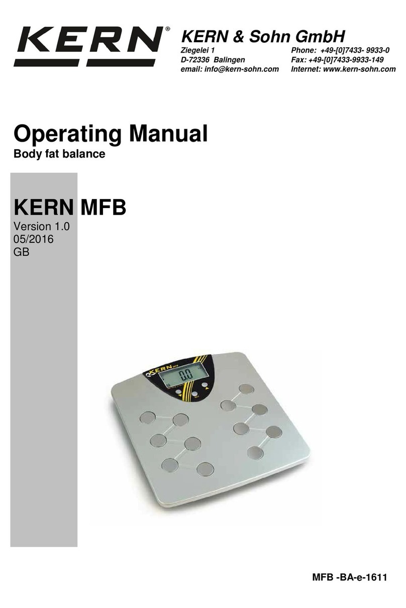 KERN&SOHN MFB-BA-e-1611 User manual KERN&SOHN MFB-BA-e-1611 User manual