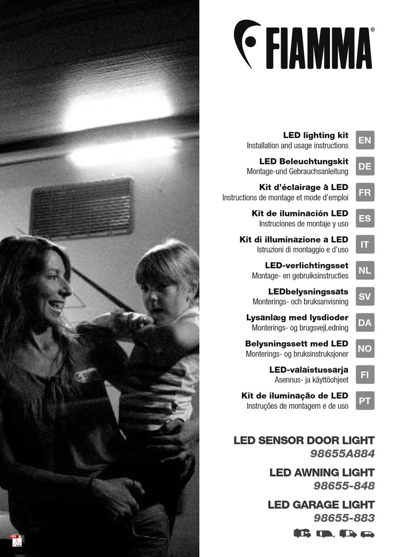 Fiamma 98655A884 Installation and usage instructions Fiamma 98655A884 Installation and usage instructions
