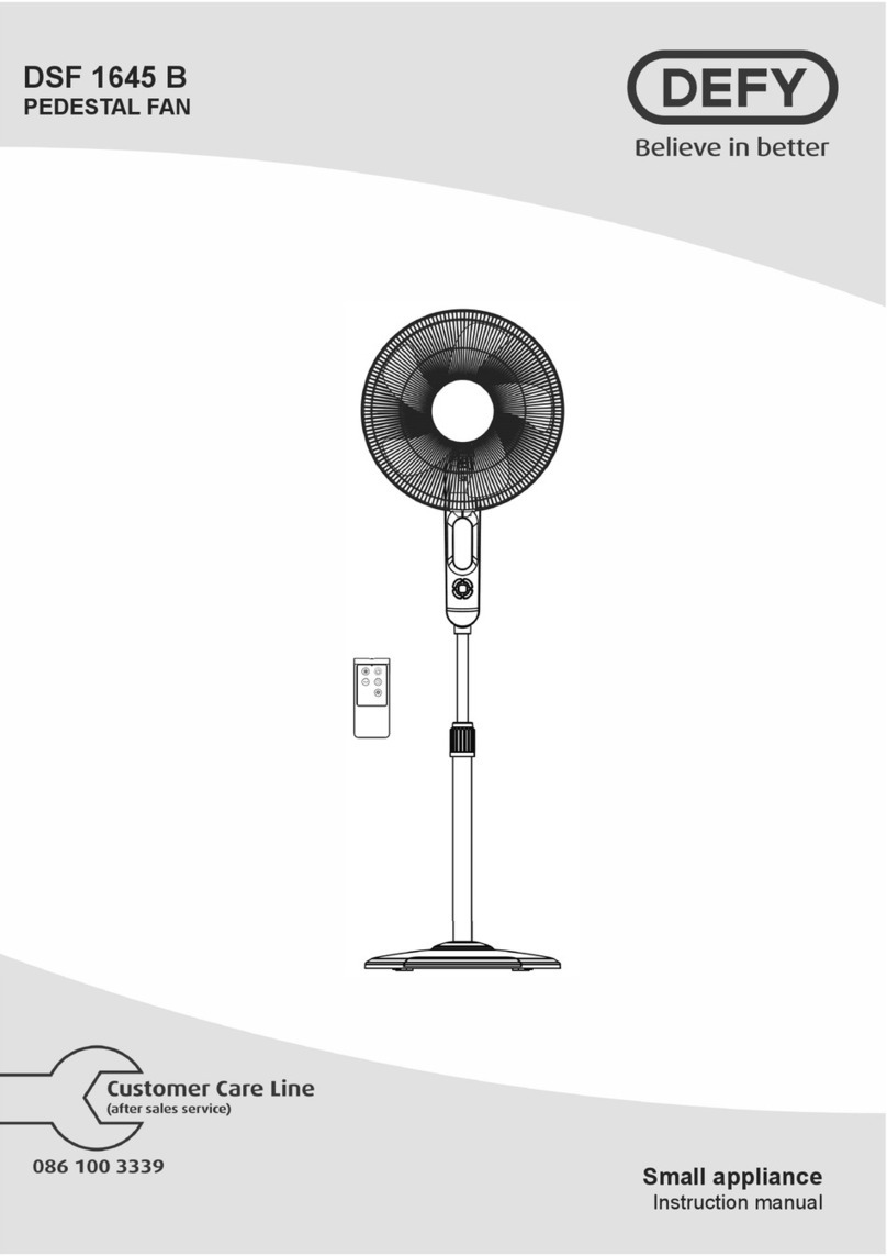 Defy DSF 1645 B instruction manual