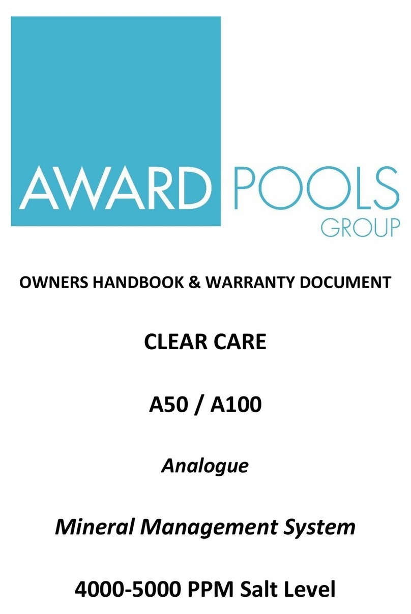 AWARD POOLS GROUP CLEAR CARE A50 Owner's handbook