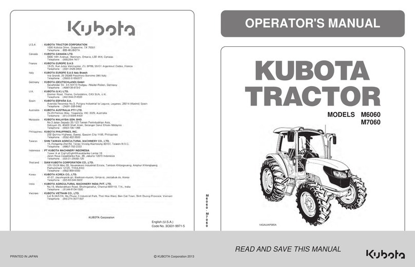 Kubota M6060 Operator's manual