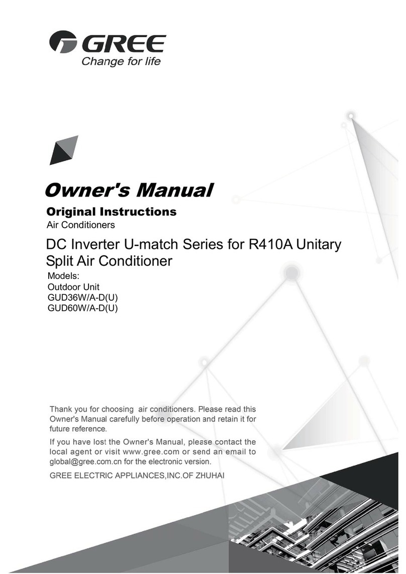 Gree GUD36W/A-D owner's manual