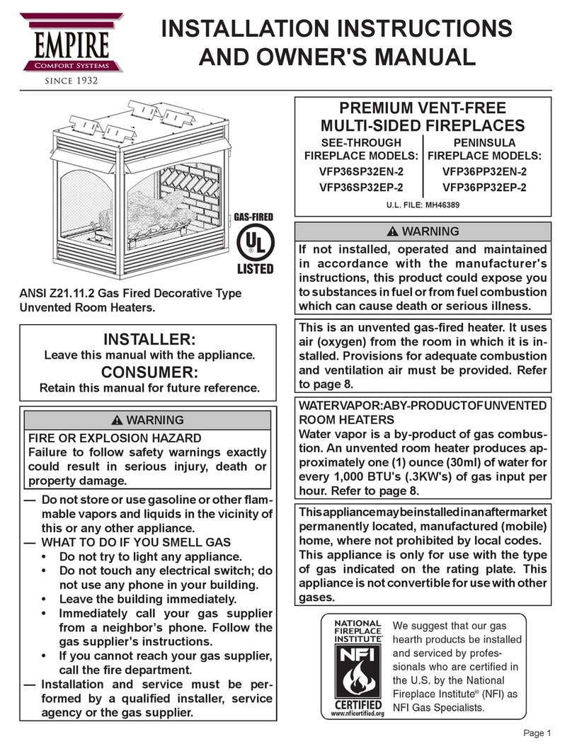 Empire Comfort Systems VFP36SP32EN-2 Quick start guide