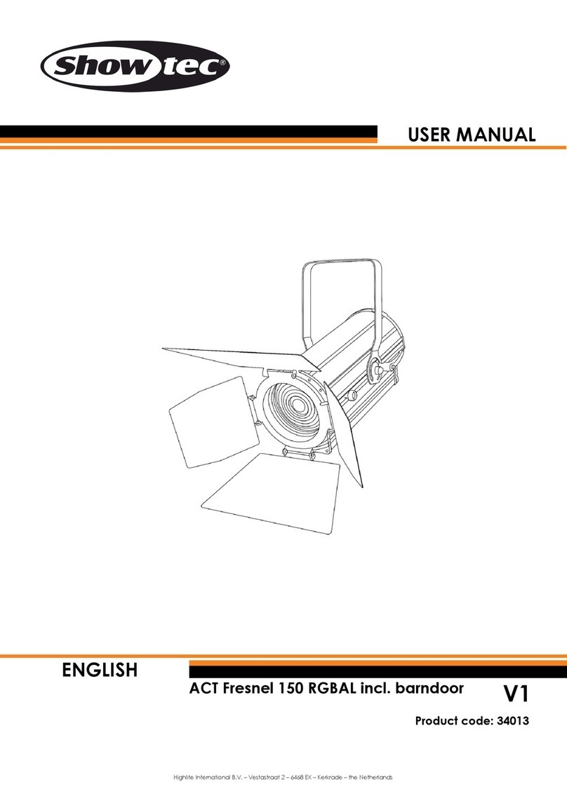 Show Tec ACT Fresnel 150 RGBAL V1 User manual