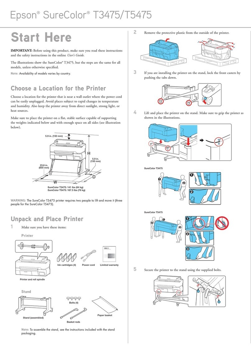 Epson SureColor T3475 Instruction Manual