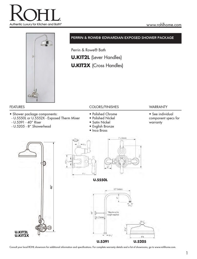 Rohl PERRIN & ROWE EDWARDIAN U.KIT2L installation instructions