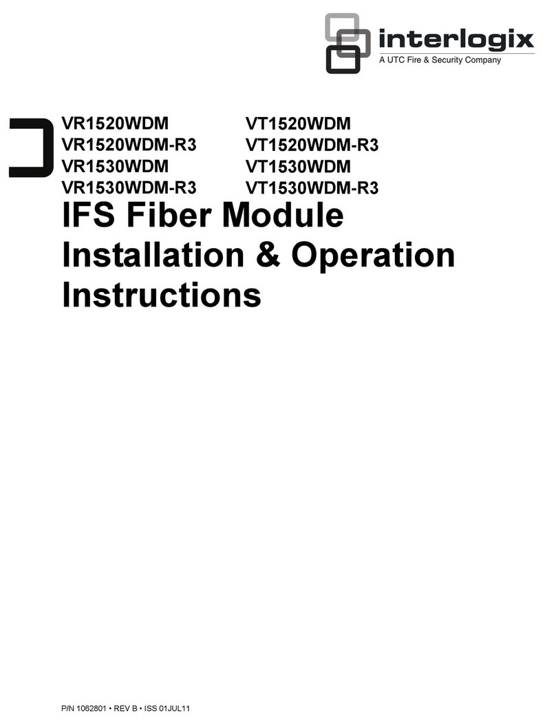 UTC Fire and Security interlogix VR1520WDM Installation instructions