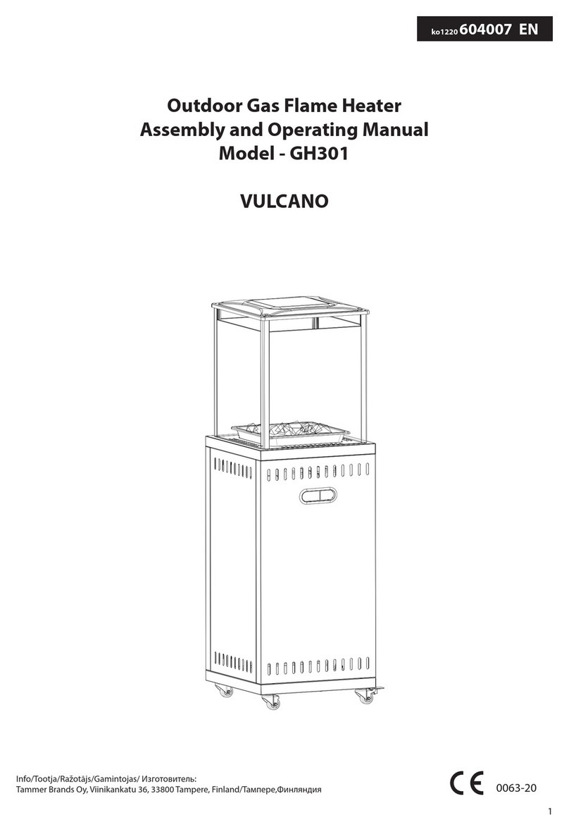 Tammer Brands VULCANO GH301 Assembly and operating manual