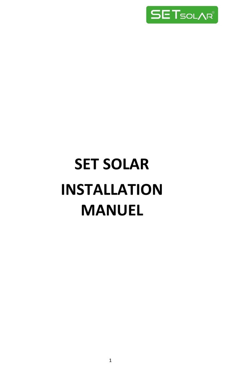 SET SOLAR Volta SETM60 installation manual