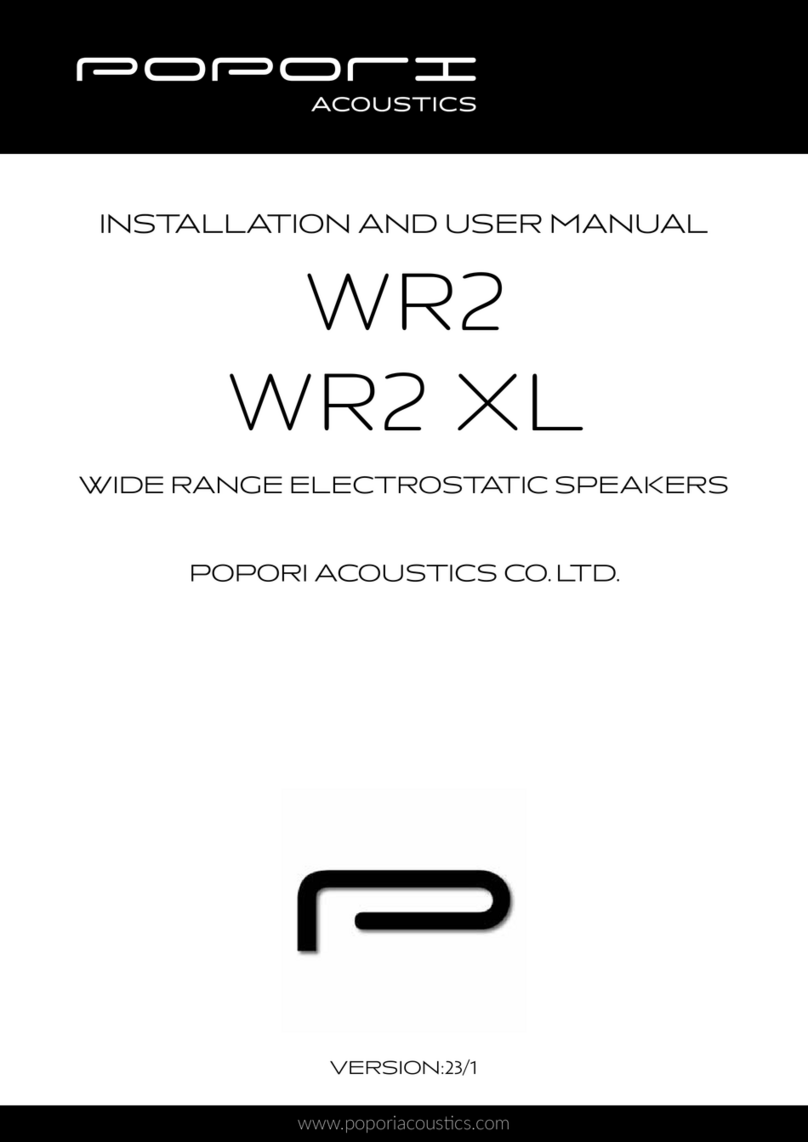 POPORI ACOUSTICS WR2 Installation and user manual