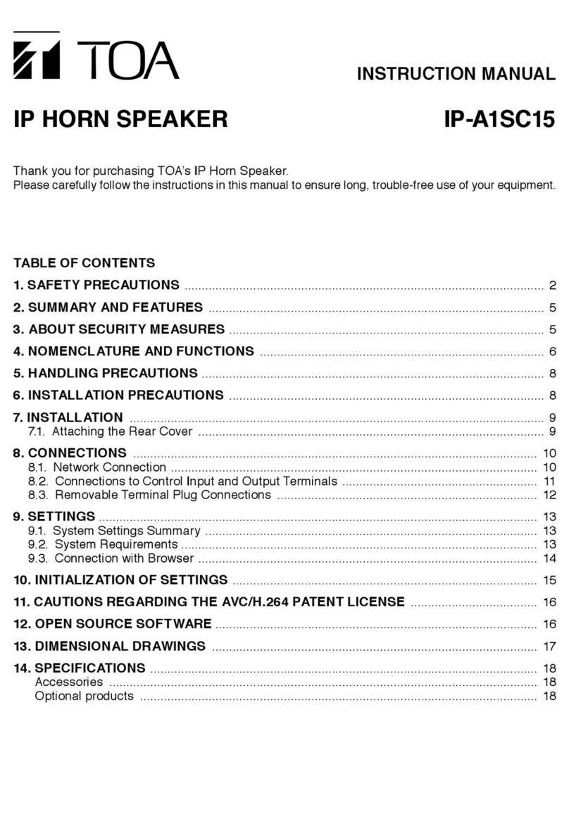 Toa IP-A1SC15 User manual