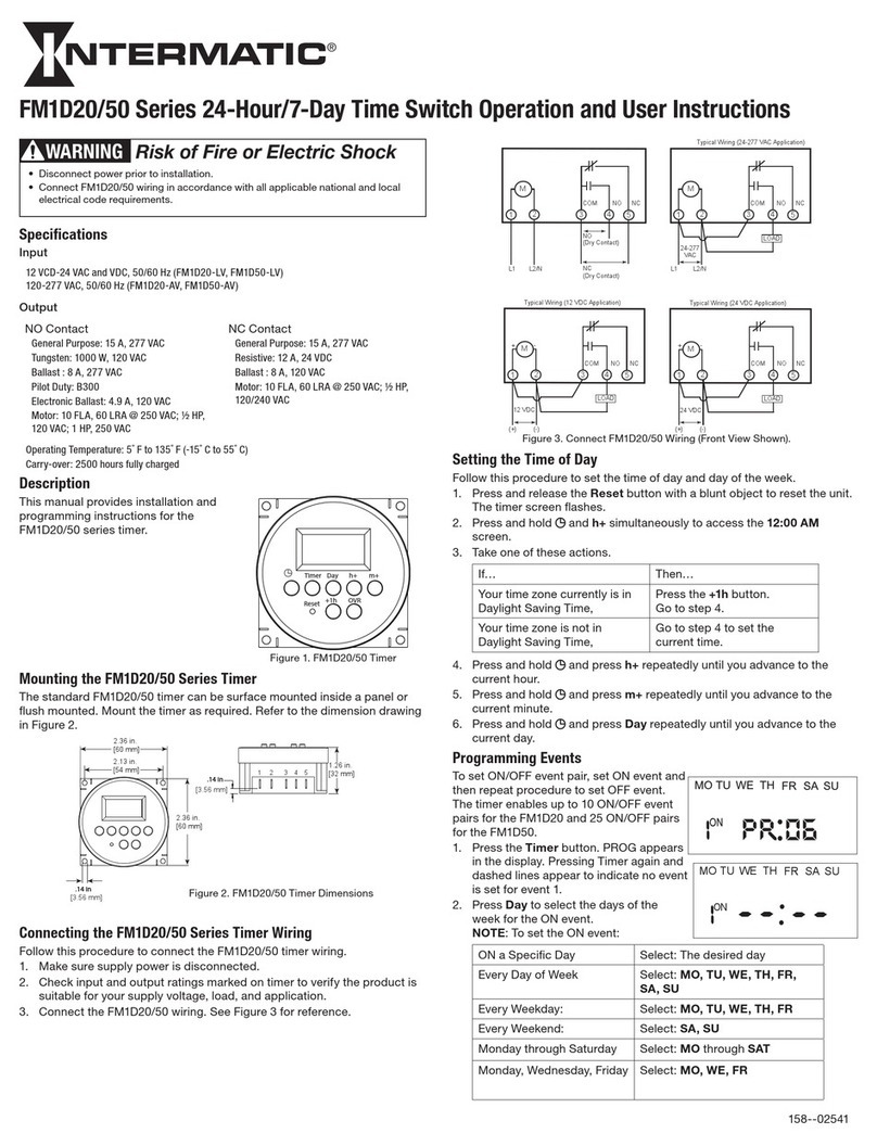 Intermatic FM1D20/50 Series Technical manual