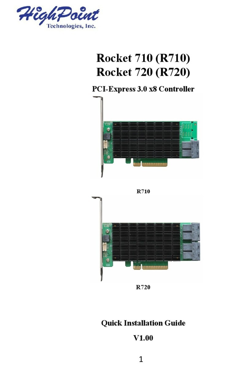 HighPoint Rocket 710 Quick installation guide