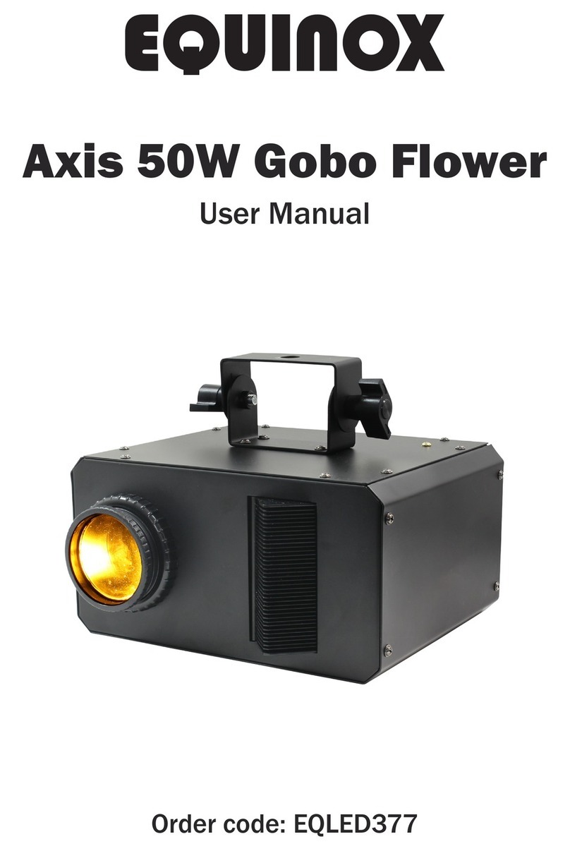 Equinox Systems Axis 50W Gobo Flower User manual Equinox Systems Axis 50W Gobo Flower User manual