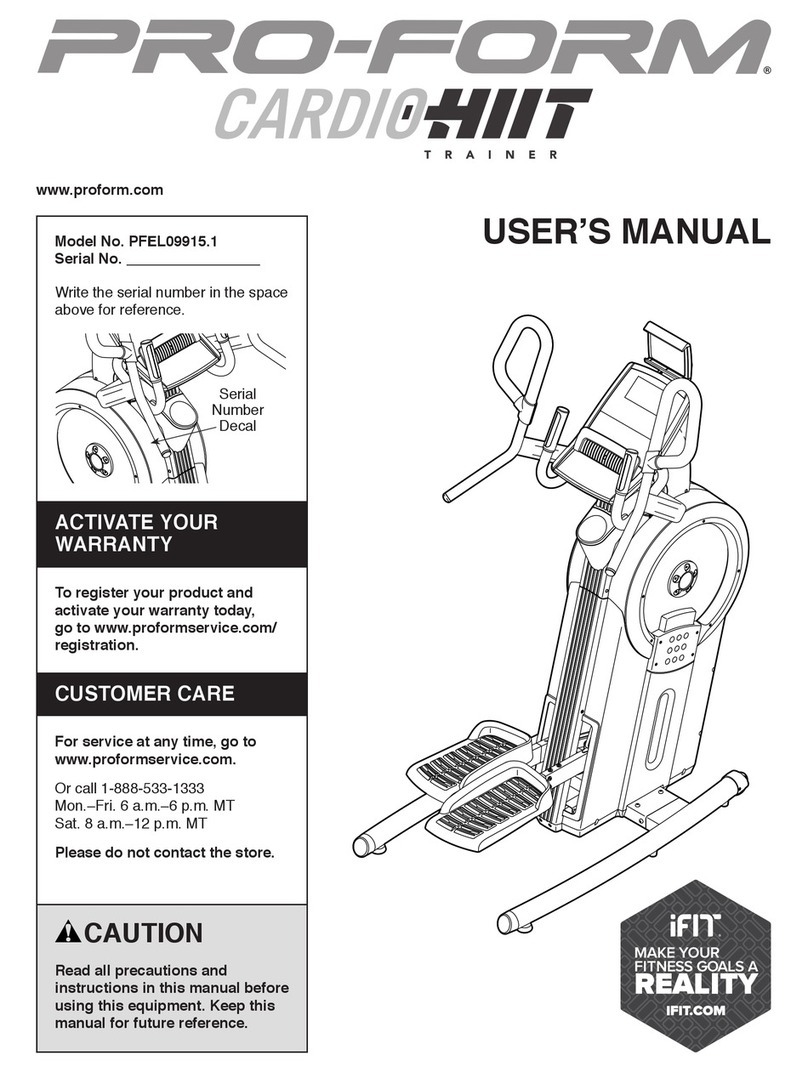 Pro-Form CARDIO-HIIT PFEL09915.1 User manual