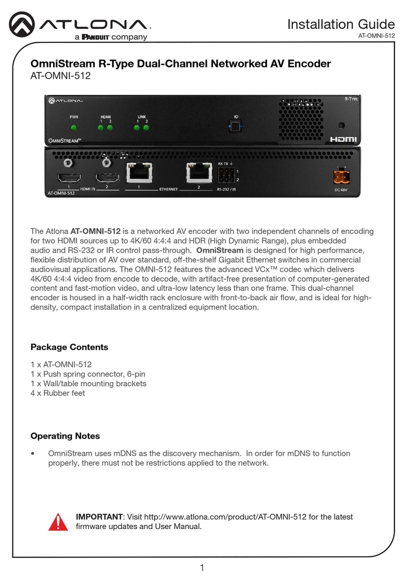 Panduit Atlona OmniStream AT-OMNI-512 installation guide