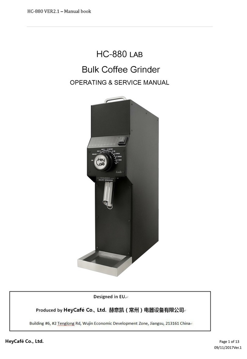 HeyCafe HC-880 LAB OPERATING & SERVICE MANUAL HeyCafe HC-880 LAB OPERATING & SERVICE MANUAL