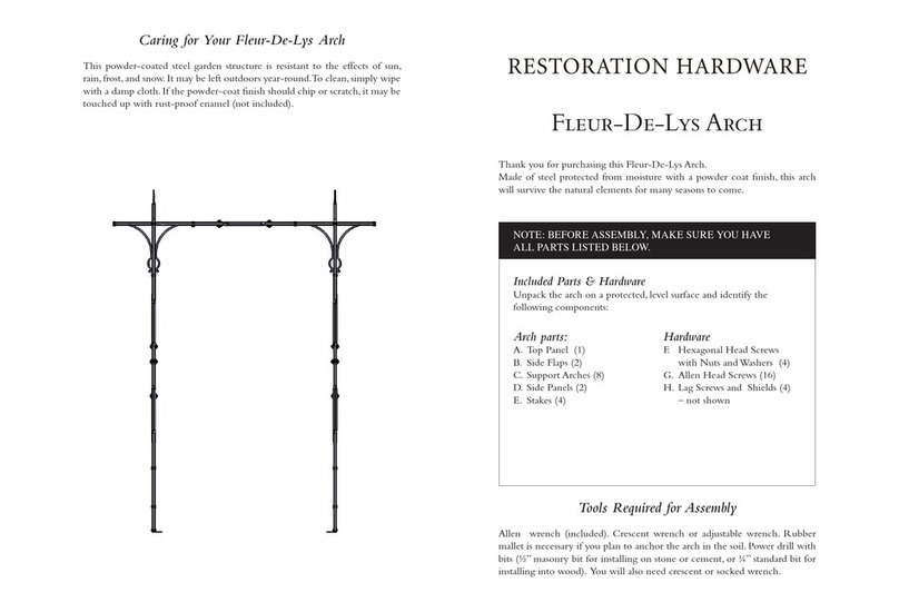 Restoration Hardware Fleur-De-Lys Arch Assembly instructions Restoration Hardware Fleur-De-Lys Arch Assembly instructions