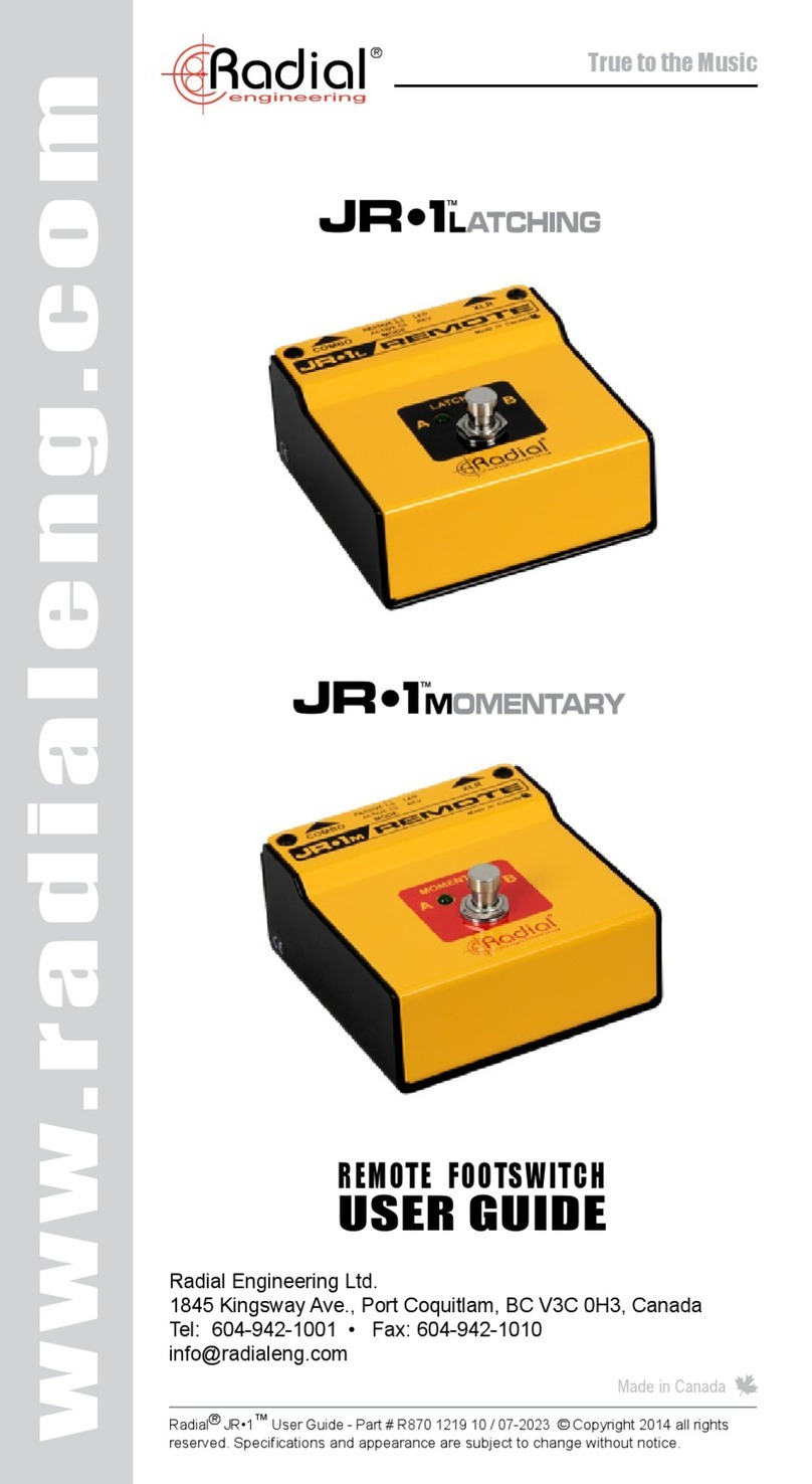 Radial Engineering JR-1 LATCHING User manual