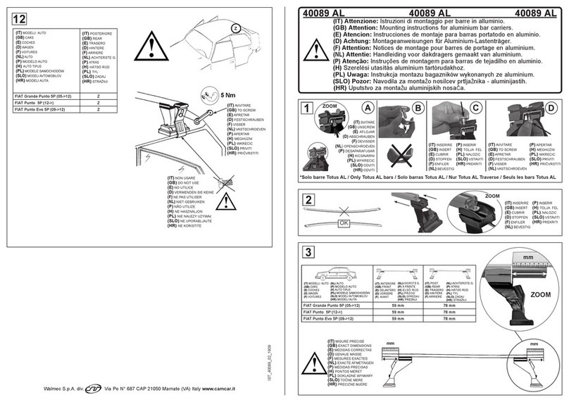 Camcar 40089 AL Mounting instructions Camcar 40089 AL Mounting instructions
