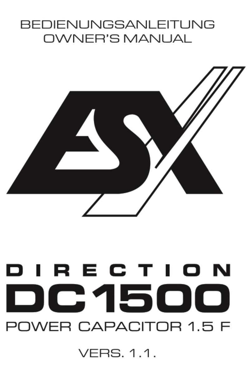 Audiodesign ESX DIRECTION DC1500 owner's manual
