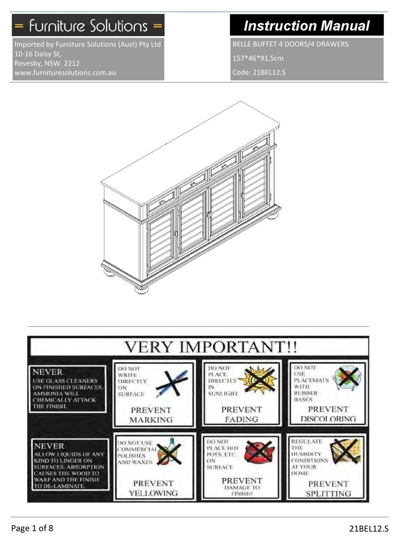 Furniture Solutions 21BEL12.S instruction manual